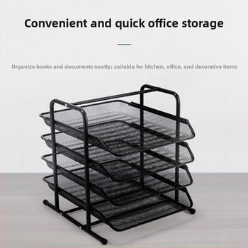 Метален рафт за файлове в колонна конфигурация, 4 нива, модел CQY-2004-4, персонализация по заявка