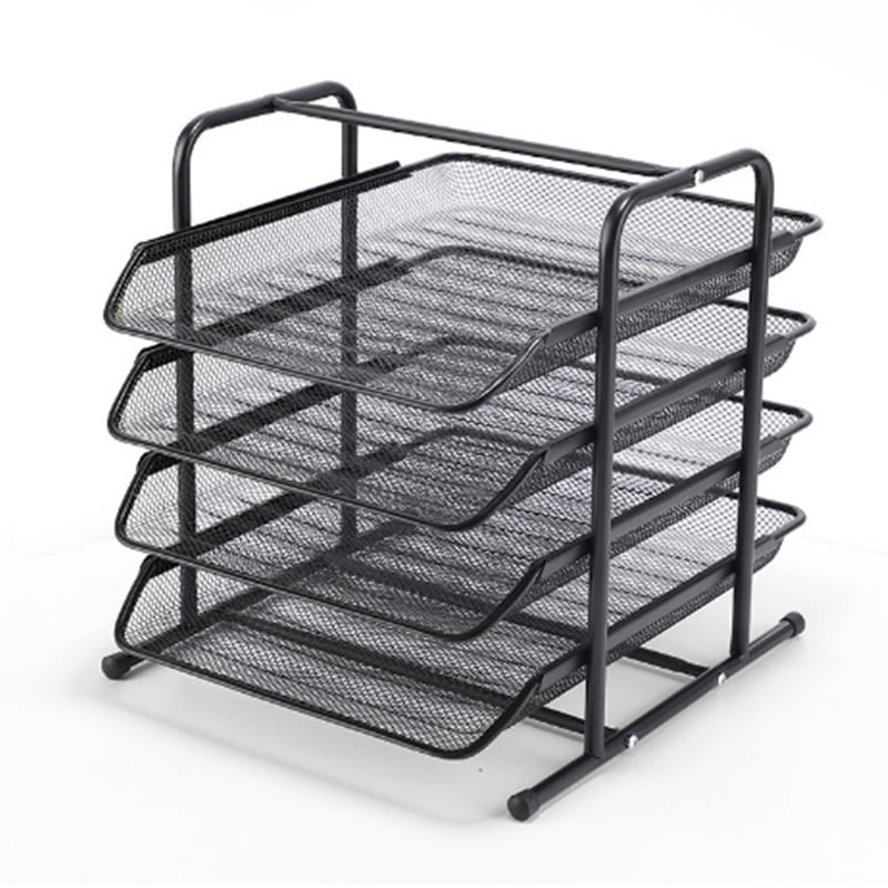 Метален рафт за файлове в колонна конфигурация, 4 нива, модел CQY-2004-4, персонализация по заявка