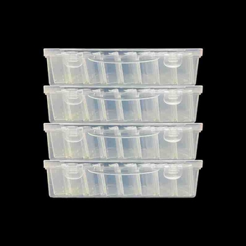 Κουτί αποθήκευσης γραφείου, μοντέλο 105, 8 διαμερίσματα, PP πλαστικό, με καπάκι, ανθεκτικό στη σκόνη, χωρητικότητα 2 L