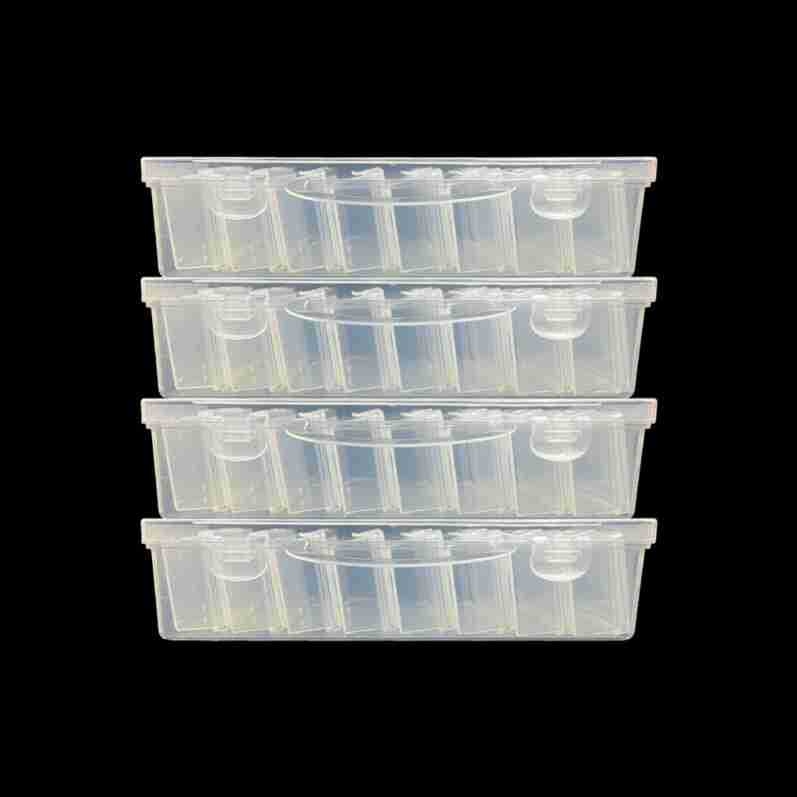 Stolna kutija za pohranu, 8 pregrada, model 105, PP plastika, s poklopcem, otpornost na prašinu, kapacitet 2 L