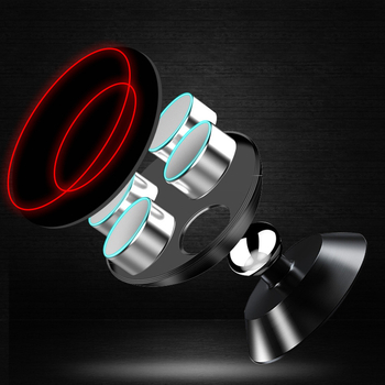 Магнитен държач за телефон за автомобил с въртяща се настолна стойка - XK1, пластмаса, универсална съвместимост, персонализиране