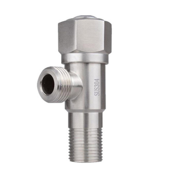 Trokutni ventil za toplu i hladnu vodu, 304 nehrđajući čelik, promjer otvora 18 mm, radni tlak 1.0 MPa, model SM-S583248, ugradnja: sjedeća