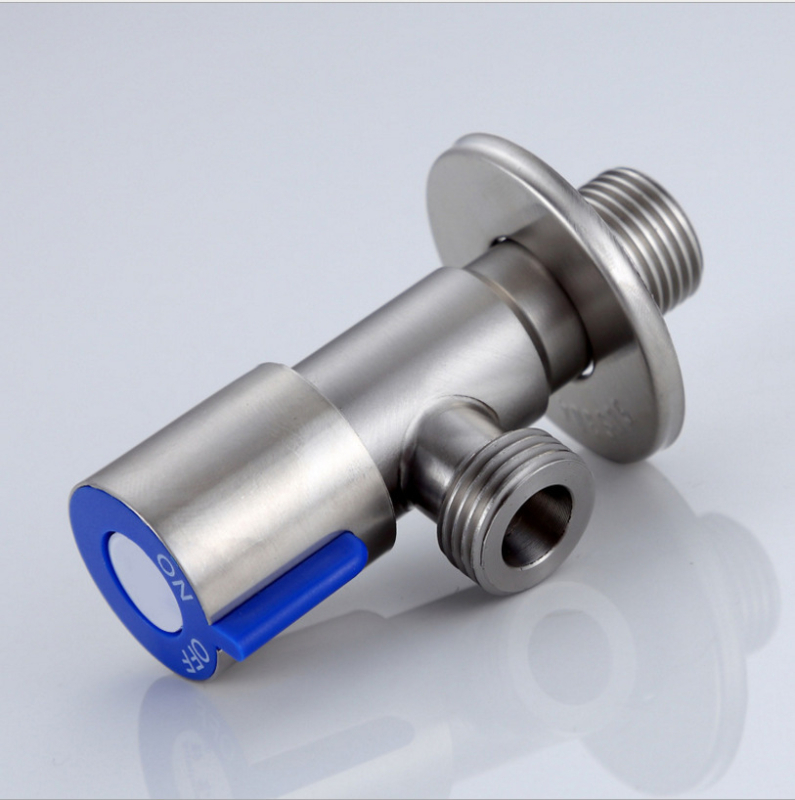 Trokutni ventil za toplu i hladnu vodu, 304 nehrđajući čelik, promjer otvora 18 mm, radni tlak 1.0 MPa, model SM-S583248, ugradnja: sjedeća