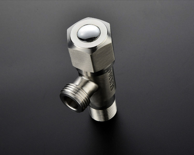 Trokutni ventil za toplu i hladnu vodu, 304 nehrđajući čelik, promjer otvora 18 mm, radni tlak 1.0 MPa, model SM-S583248, ugradnja: sjedeća