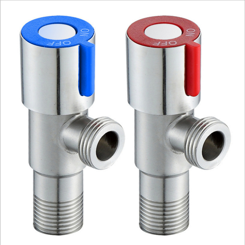 Trokutni ventil za toplu i hladnu vodu, 304 nehrđajući čelik, promjer otvora 18 mm, radni tlak 1.0 MPa, model SM-S583248, ugradnja: sjedeća