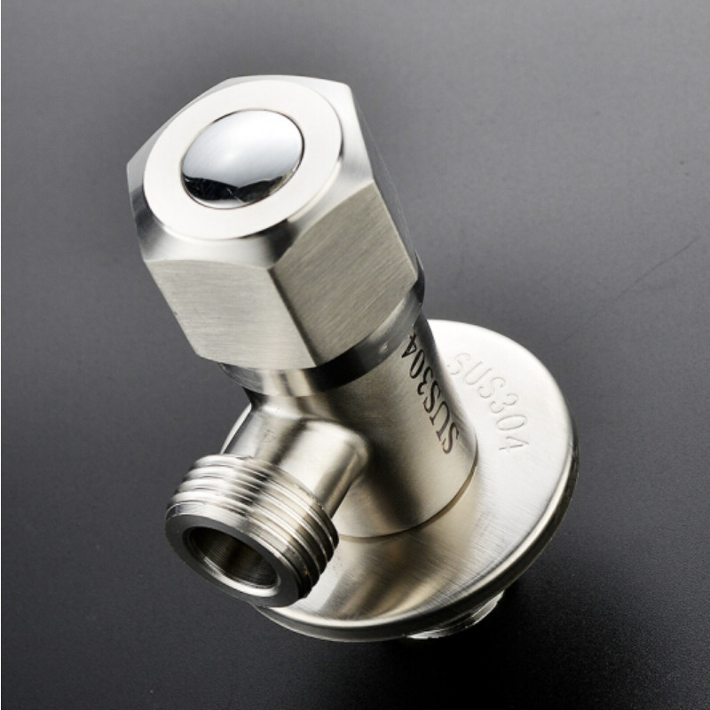 Trokutni ventil za toplu i hladnu vodu, 304 nehrđajući čelik, promjer otvora 18 mm, radni tlak 1.0 MPa, model SM-S583248, ugradnja: sjedeća