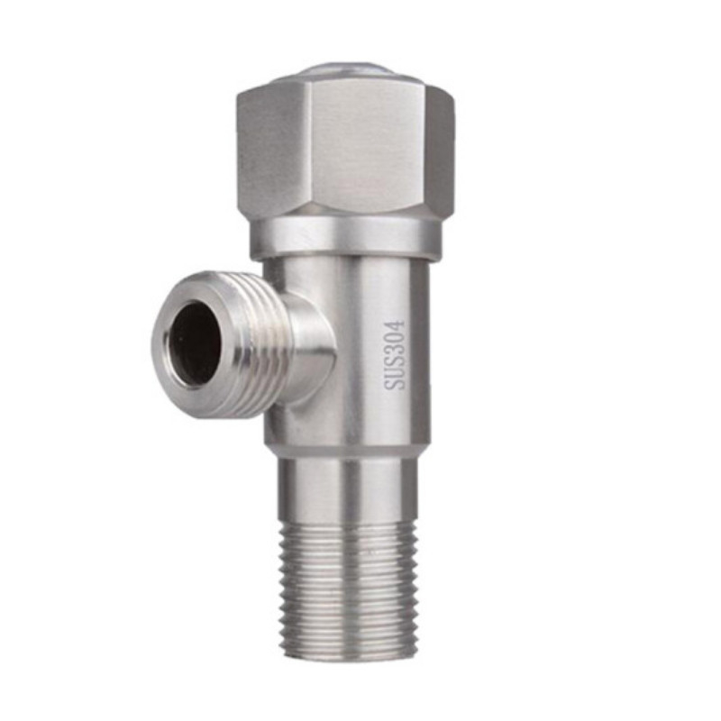 Trokutni ventil za toplu i hladnu vodu, 304 nehrđajući čelik, promjer otvora 18 mm, radni tlak 1.0 MPa, model SM-S583248, ugradnja: sjedeća