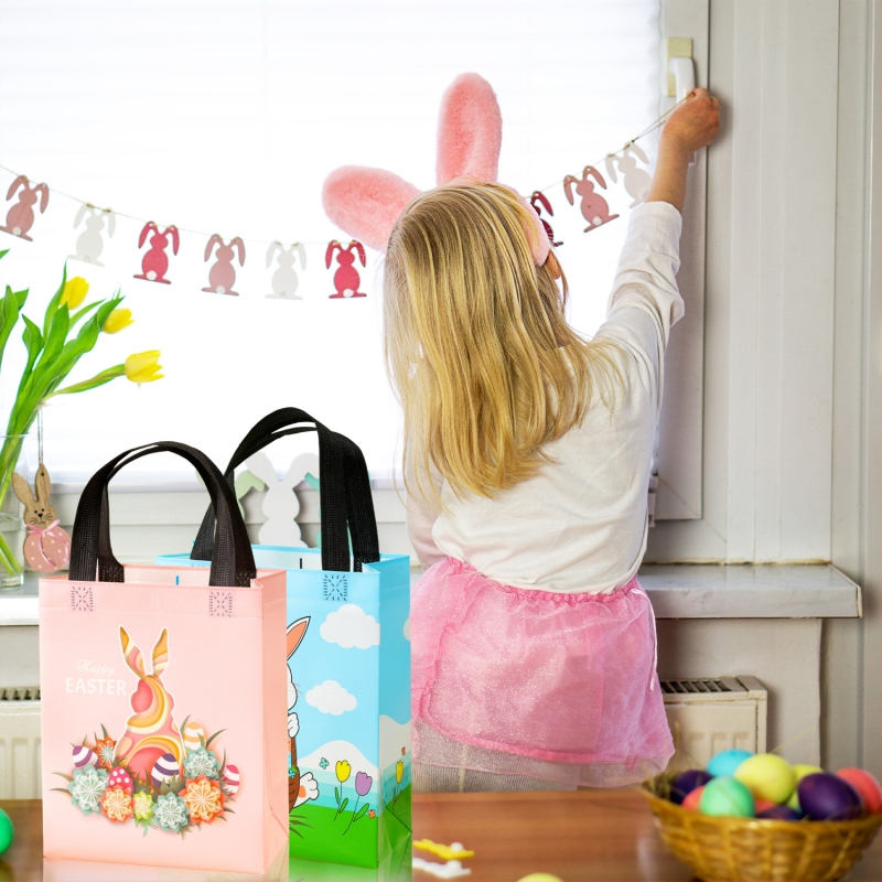 Карикатурна нетъканна чанта за подаръци с термичен трансферен печат, с дъно и страни, персонализируема — марка Fuxin Fulong