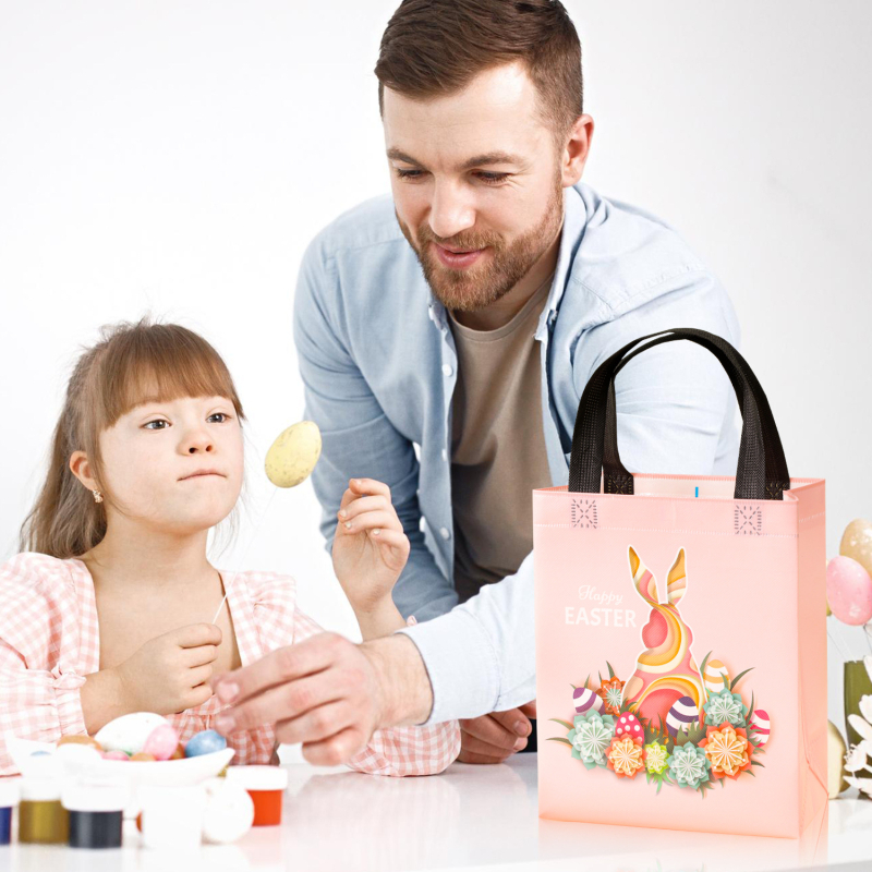 Τσάντα δώρου από μη υφαντό ύφασμα με σχέδιο καρτούν, εκτύπωση θερμικής μεταφοράς, με βάση και πλευρές, προσαρμόσιμη — Μάρκα Fuxin Fulong