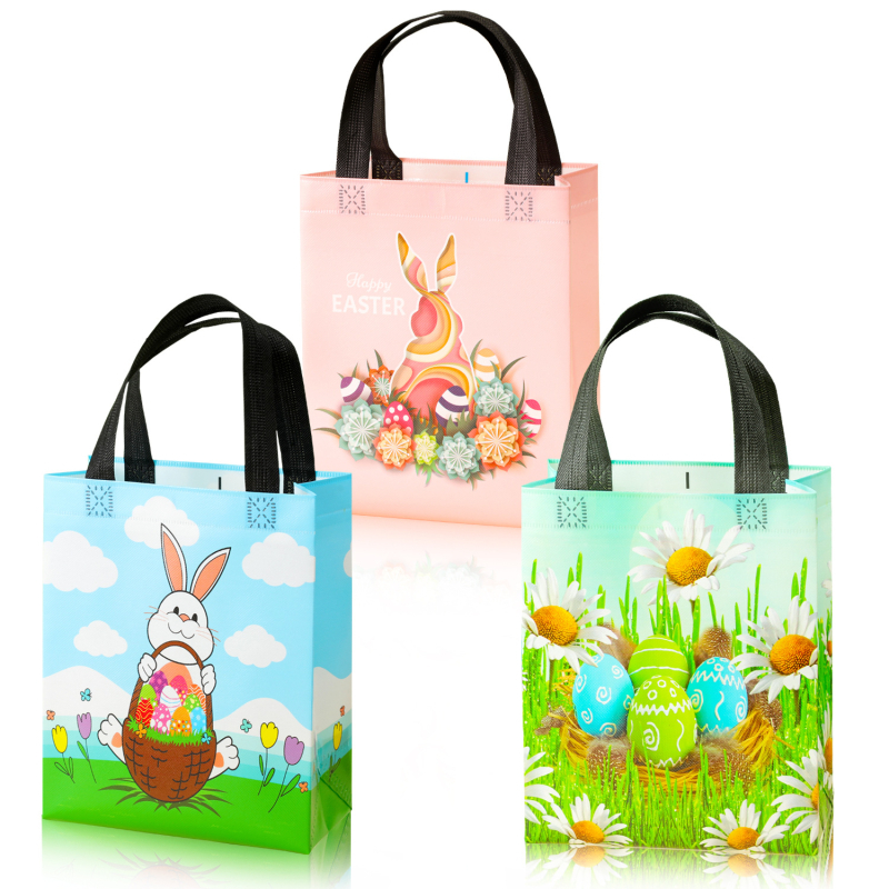 Τσάντα δώρου από μη υφαντό ύφασμα με σχέδιο καρτούν, εκτύπωση θερμικής μεταφοράς, με βάση και πλευρές, προσαρμόσιμη — Μάρκα Fuxin Fulong