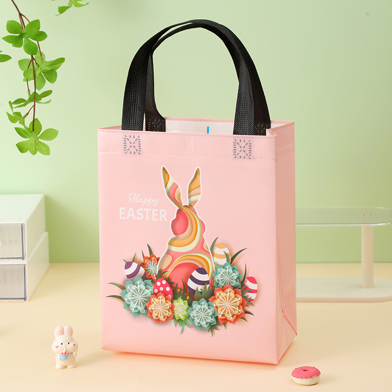 Τσάντα δώρου από μη υφαντό ύφασμα με σχέδιο καρτούν, εκτύπωση θερμικής μεταφοράς, με βάση και πλευρές, προσαρμόσιμη — Μάρκα Fuxin Fulong