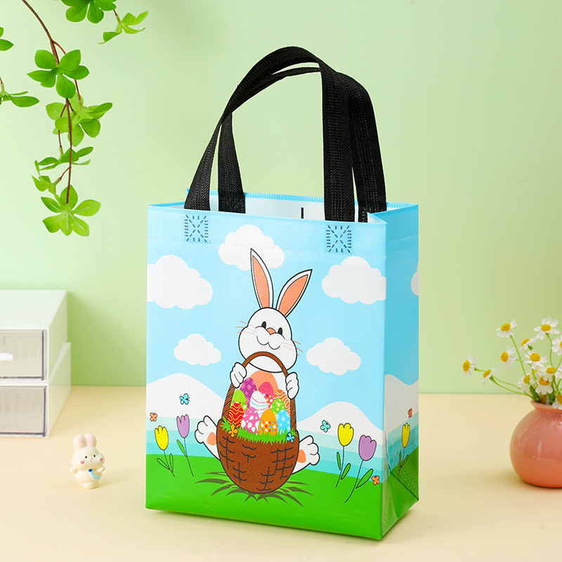 Τσάντα δώρου από μη υφαντό ύφασμα με σχέδιο καρτούν, εκτύπωση θερμικής μεταφοράς, με βάση και πλευρές, προσαρμόσιμη — Μάρκα Fuxin Fulong