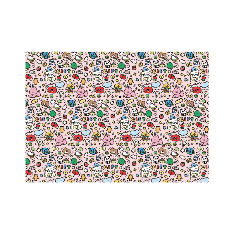 Zheng cheng Graffiti опаковъчна хартия комплект — подаръчна опаковка, 6 листа с двустранна лента; 4 листа с двустранна лента