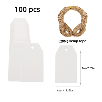 Etichete atârnate cu formă neregulată, din placă de cupru autocolantă, cu suport alb, etichete de ambalaj personalizabile; 0,08 mm grosime, rezistență la tracțiune 100, temperatură 60–80°C, 100 buc./pachet + sfoară 20 m