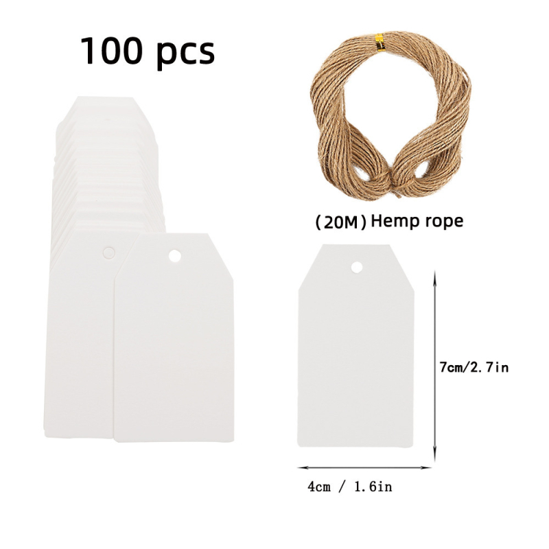 Etichete atârnate cu formă neregulată, din placă de cupru autocolantă, cu suport alb, etichete de ambalaj personalizabile; 0,08 mm grosime, rezistență la tracțiune 100, temperatură 60–80°C, 100 buc./pachet + sfoară 20 m