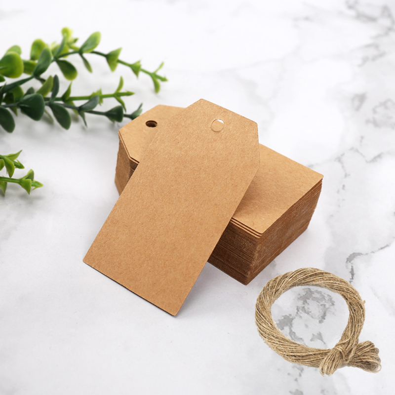 Etichete atârnate cu formă neregulată, din placă de cupru autocolantă, cu suport alb, etichete de ambalaj personalizabile; 0,08 mm grosime, rezistență la tracțiune 100, temperatură 60–80°C, 100 buc./pachet + sfoară 20 m