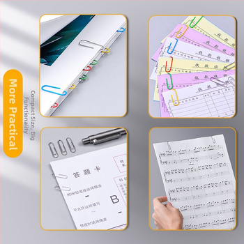 Westide metaliniai biuro klipsai – model Mixed color tube paper clip, 1 pakuotė