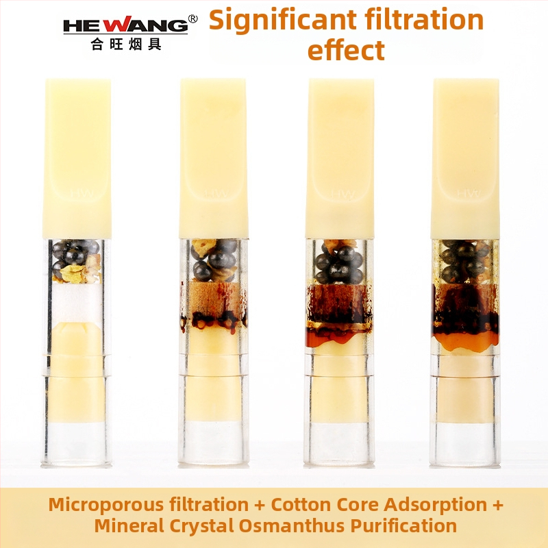 Еднократен билков филтър за цигари, 100 бр, Hewang, пластмасов, универсален за груб/среден/фин тип