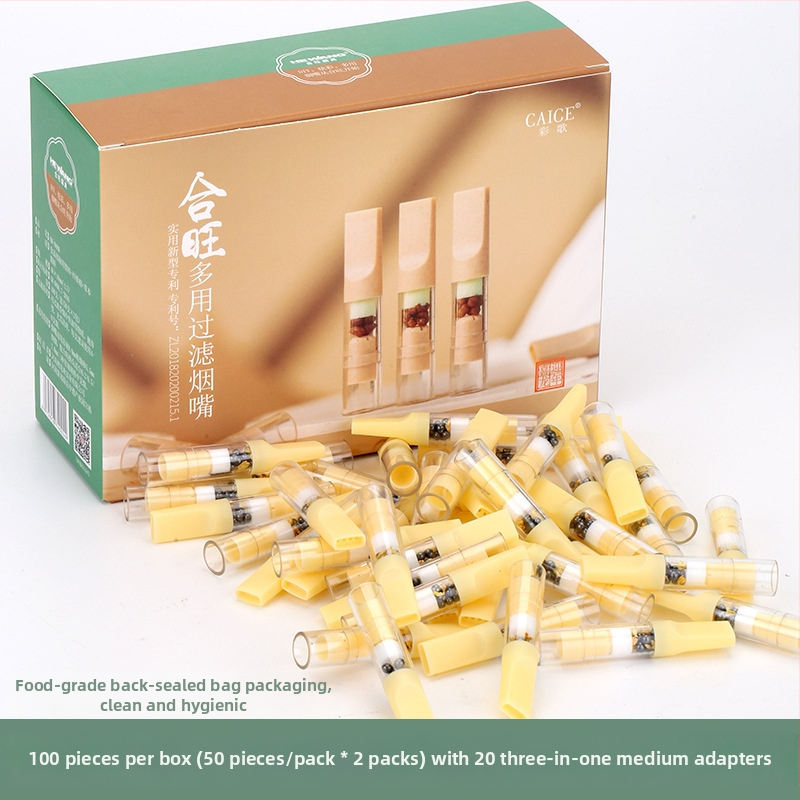 Vienreizējās lietošanas augu cigarešu filtrs, 100 gab., Hewang, plastmasas, universāls – rupjš/vidējais/smalkais