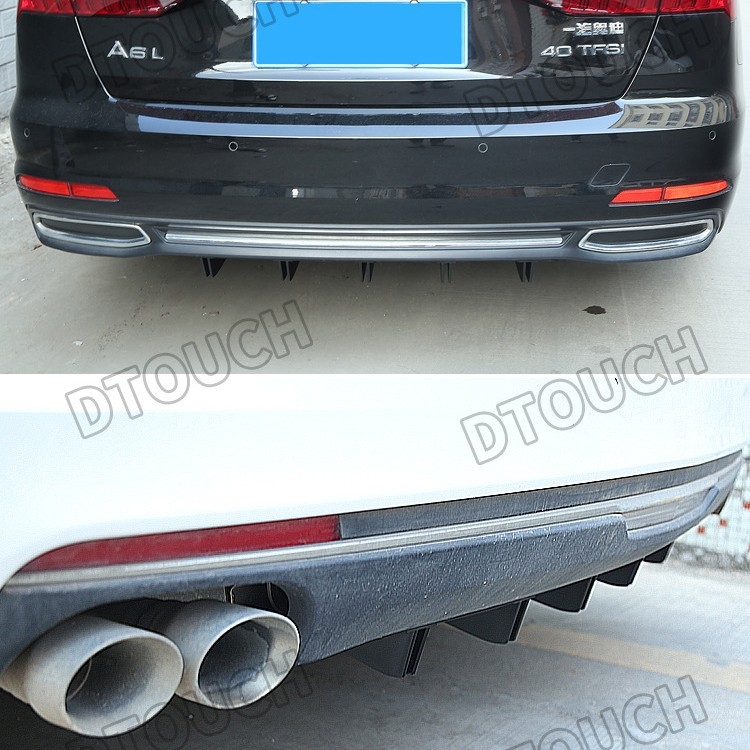 Aizmugures bufera spoileris automašīnai, 5 spārni, dubultais spoileris, segmentētais kombinētais spoileris, haizivs finu difuzors, ABS