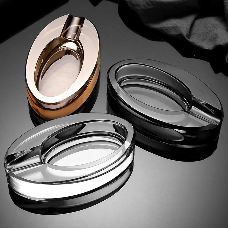 Пепелник за пури – кристално стъкло, марка Cigarloong, ключодържател, подходящ за сватбен подарък