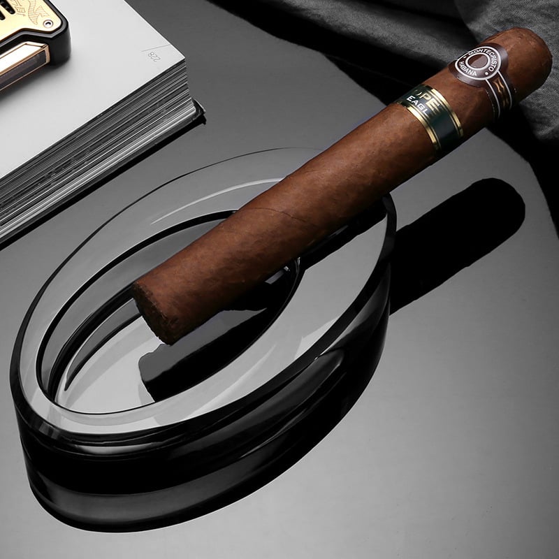 Пепелник за пури – кристално стъкло, марка Cigarloong, ключодържател, подходящ за сватбен подарък