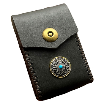 MR.K Κουτί τσιγάρων από δέρμα πρώτης στρώσης – φυτικά κατεργασμένο δέρμα, 20 τσιγάρα, Νέος κινεζικός στυλ, Πολυλειτουργικό με μπρελόκ, Αποθήκευση, Power bank, Φωτισμός