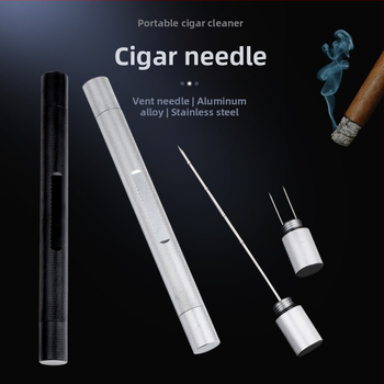 Cigarešu urbšanas instruments ar zobainu adatu – alumīnija sakausējums, pielāgojams, minimālists dizains