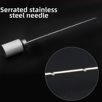 Cigarešu urbšanas instruments ar zobainu adatu – alumīnija sakausējums, pielāgojams, minimālists dizains