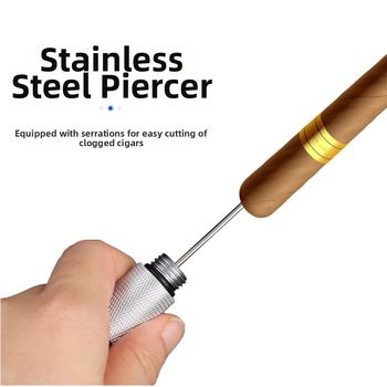 Cigarešu urbšanas instruments ar zobainu adatu – alumīnija sakausējums, pielāgojams, minimālists dizains
