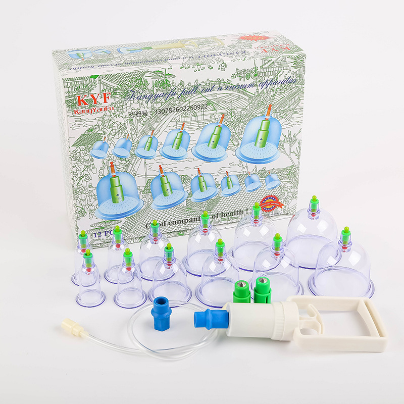 Апарат за вендузи с 12 чаши, пластмасов, Kang Yaofu