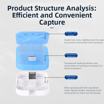 Tarakonų gaudyklė Ju Hem | Model BJ-21, Netoksiškas, Kietoji būsena, Pakuotė 100 vienetų