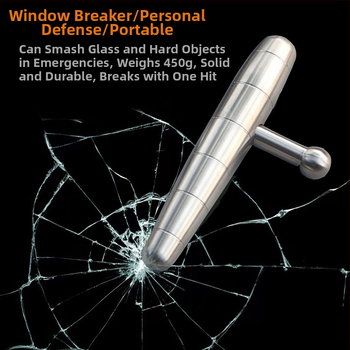 304 ανοξείδωτο ατσάλι, Τ-σχήματος τακτικό κοντάρι EDC με στοχοποίηση σε πιεστικά σημεία για αυτοάμυνα и θραύση παραθύρου αυτοκινήτου