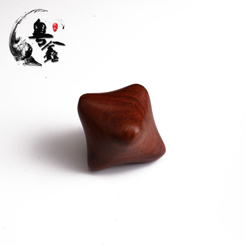 Yuexin Masaj acupunctor din lemn – Minge hexagonală pentru masaj punctual, pentru fitness și sănătate