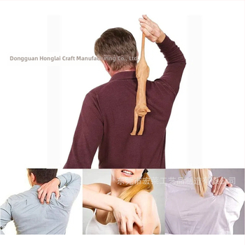 Ξύλινος μασάζ για την πλάτη με μακριά λαβή, σε σχήμα γάτας