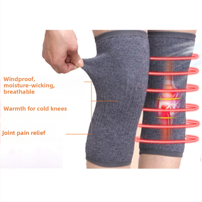 Протектор за коляно - топъл, еластично плетен безшевен, целогодишен за възрастни в помещения с климатик