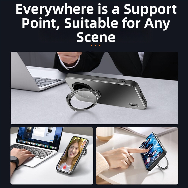 Silikónové púzdro s držiakom pre Honor Magic7, kompletná ochrana objektívu, odolné voči pádu a otlačkom prstov