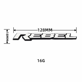 3D fém Rebel autó-embléma feliratokkal – cinkötvözet, testreszabható, ragasztóval szerelhető, autókhoz