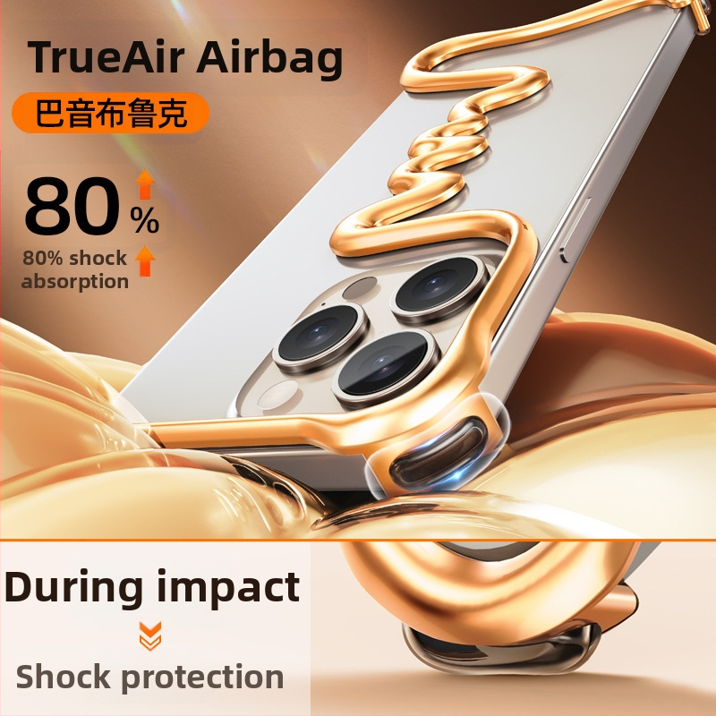 Kryt na telefón s kovovým rámom pre iPhone 16 Pro Max - elektroplatovanie, odvod tepla, odolný proti opotrebeniu, odolný voči pádu