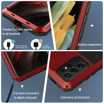 Carcasă din metal pentru Samsung Galaxy S24/S23/S25 Ultra, spate, prelucrată, personalizabilă, disipare căldură, anti-cadere, anti-amprentă