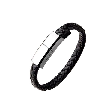 Koža USB narukvica Luze – unisex niški nakit s dizajnom životinja/zodijak, USB sučelje