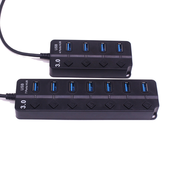 USB 3.0 7‑portų hubas, USB 2.0/3.0 suderinamumas, 480 Mbps, be išorinio maitinimo, licencijuota privati etiketė