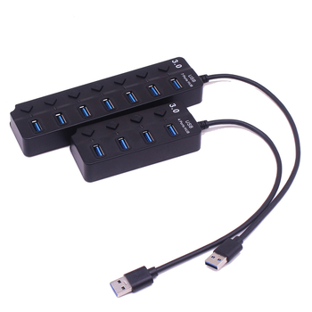 USB 3.0 7‑portų hubas, USB 2.0/3.0 suderinamumas, 480 Mbps, be išorinio maitinimo, licencijuota privati etiketė