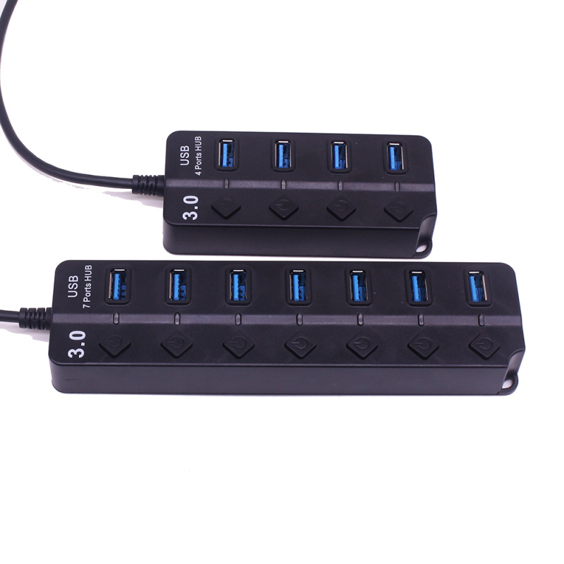 USB 3.0 7‑portų hubas, USB 2.0/3.0 suderinamumas, 480 Mbps, be išorinio maitinimo, licencijuota privati etiketė