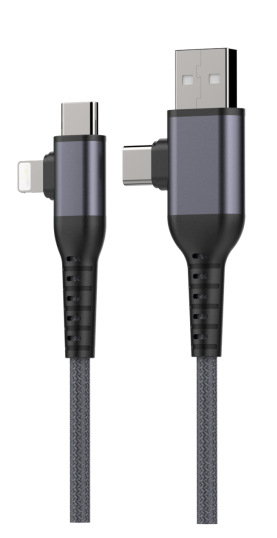 4-u-1 USB-C data kabel s 60W brzim punjenjem, podržava Lightning, OTG i USB-C sučelja