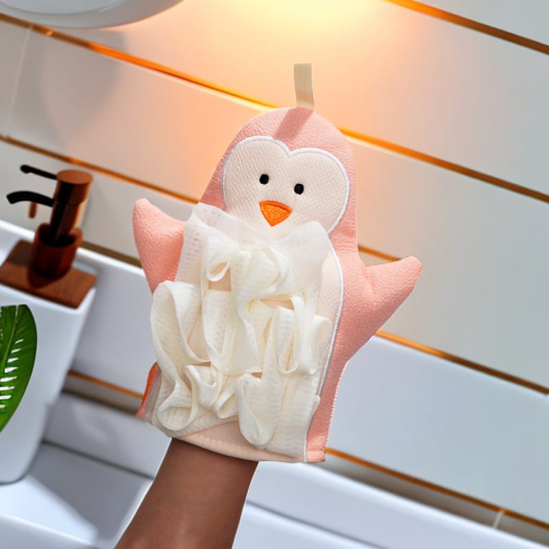 FUJIE Cartoon eksfolijirajući kupaonski ručnik – dvostruki dizajn, za žene i djecu, materijal rayon+PE