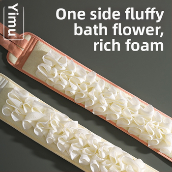 Πετσέτα μπάνιου με φροντίδα πλάτης, διπλής χρήσης — Yimu, βισκόζη + σφουγγάρι + PE, ενήλικες, προσαρμόσιμη ποσότητα κουτιών