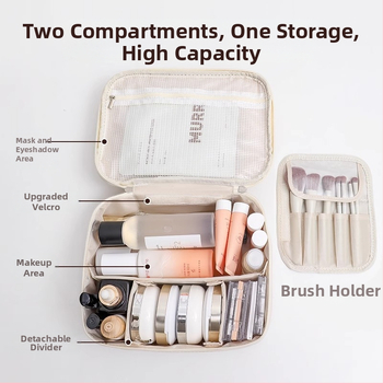 Τσαντάκι καλλυντικών Friendly DRLSNB, PU κυβόσχημο, πολυλειτουργικό για ταξίδι