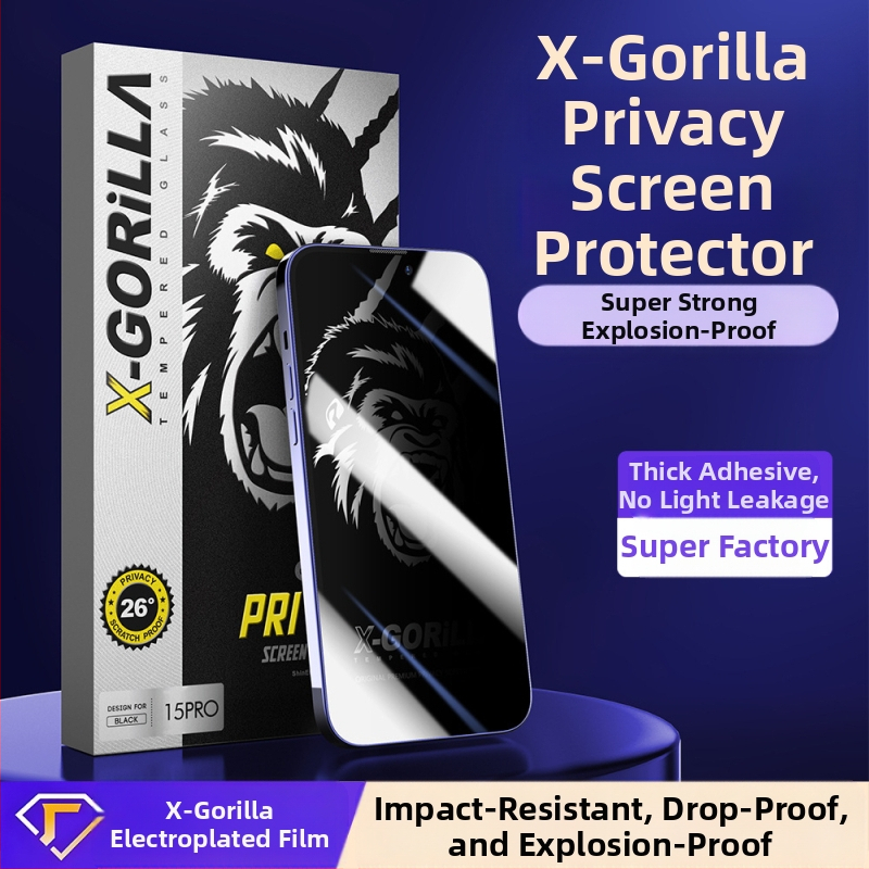 Front screen protector – anti-peeping, HD, full-screen, tempered glass