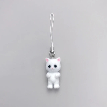 Котешки висулки за телефон в корейски стил, с флокинг материал, свеж и сладък стил, есенно издание 2024